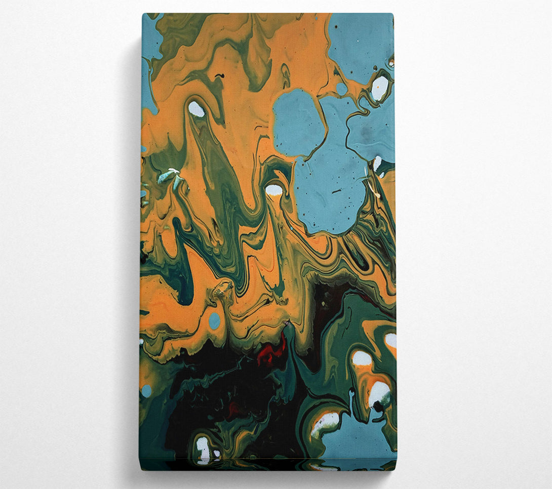  A Canvas Print of Orange Swirls Of Abstract Canvas Wall Art