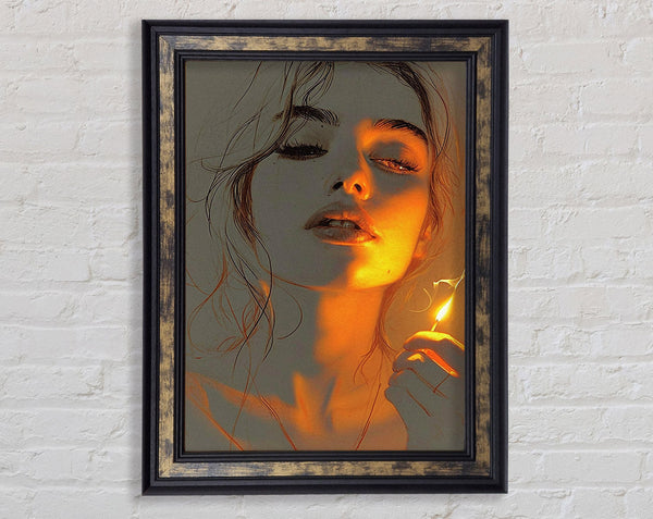 Matchstick Girl Framed Print