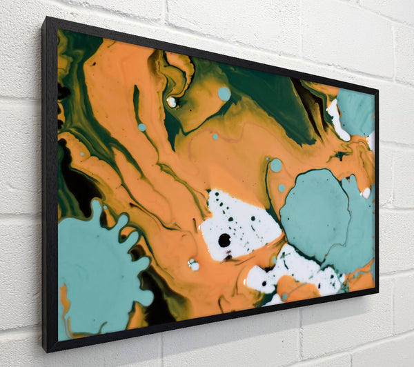 Teal Swirls And Drips