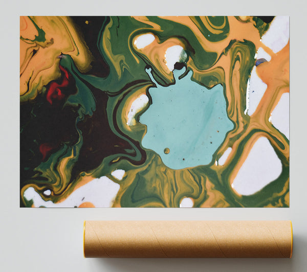 Teal Swirl Dreams Giclee Print