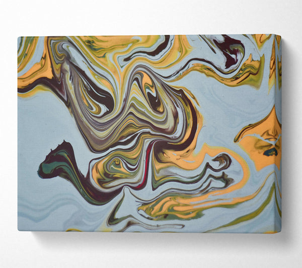  A Canvas Print of Orange Swirling Abstract Canvas Print