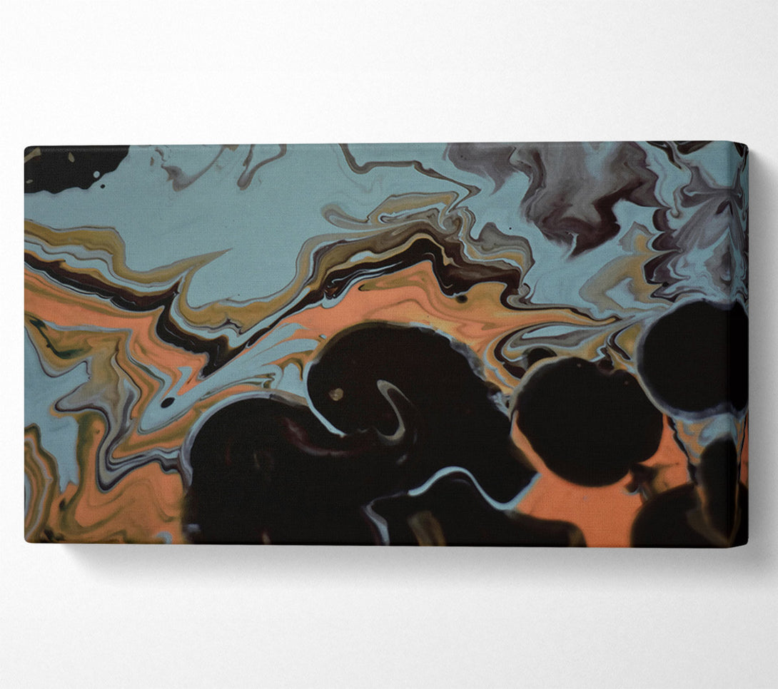  A Canvas Print of Gray Swirls Abstract Canvas Wall Art