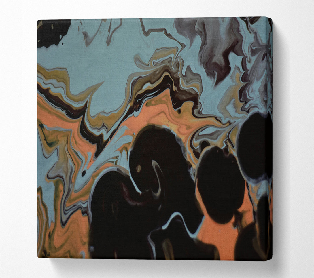  A Canvas Print of Gray Swirls Abstract Canvas Wall Art