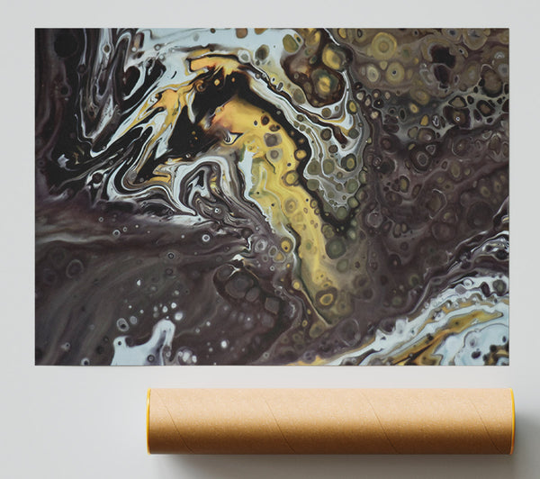 Golden Swirls Of Chaos Giclee Print
