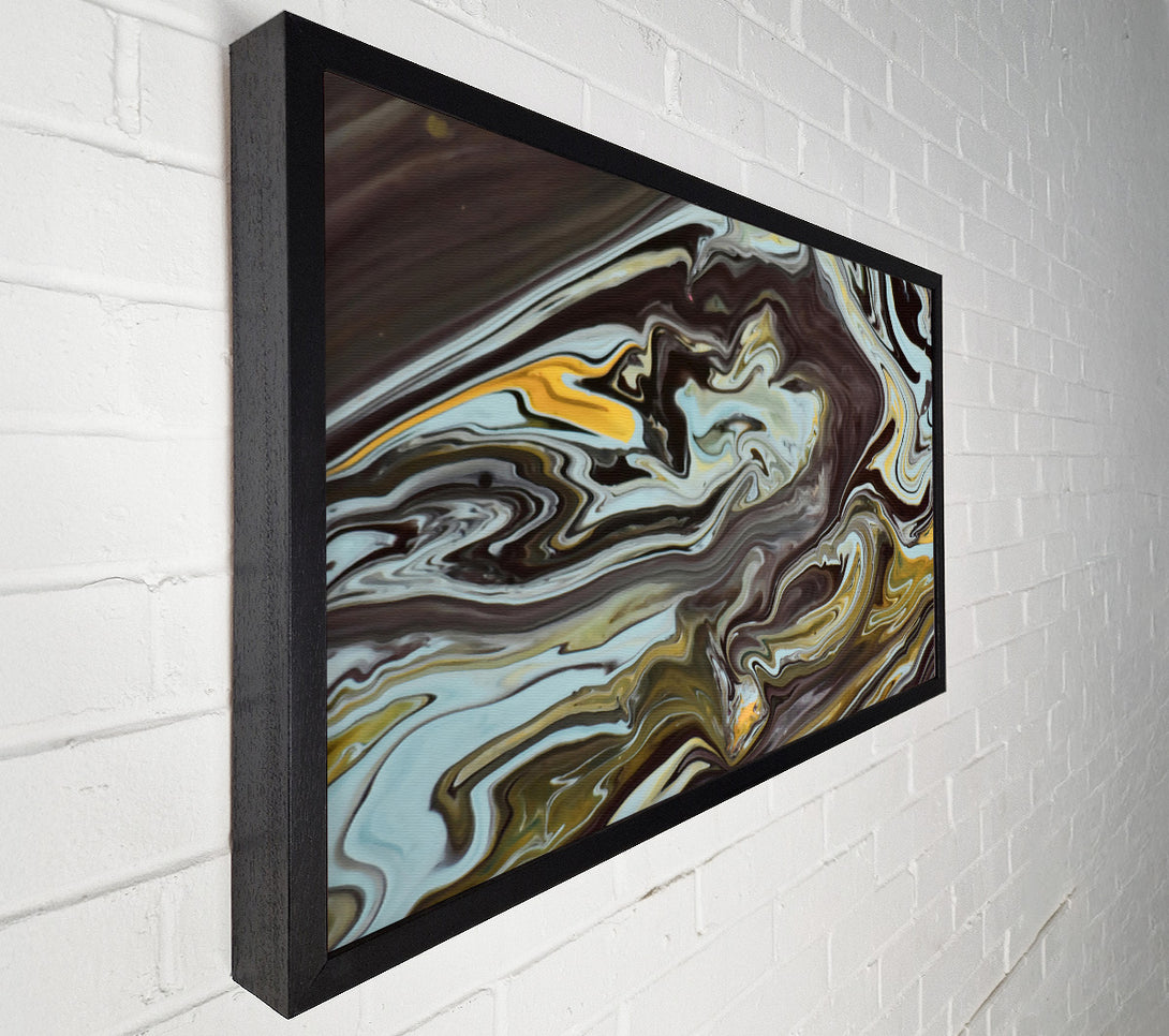  A Canvas Print of Gold And Black Swirls Canvas Art