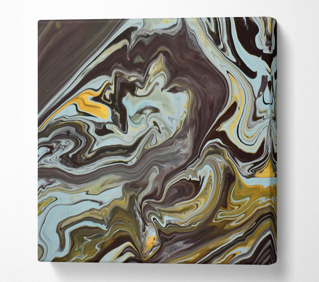  A Canvas Print of Gold And Black Swirls Canvas Art