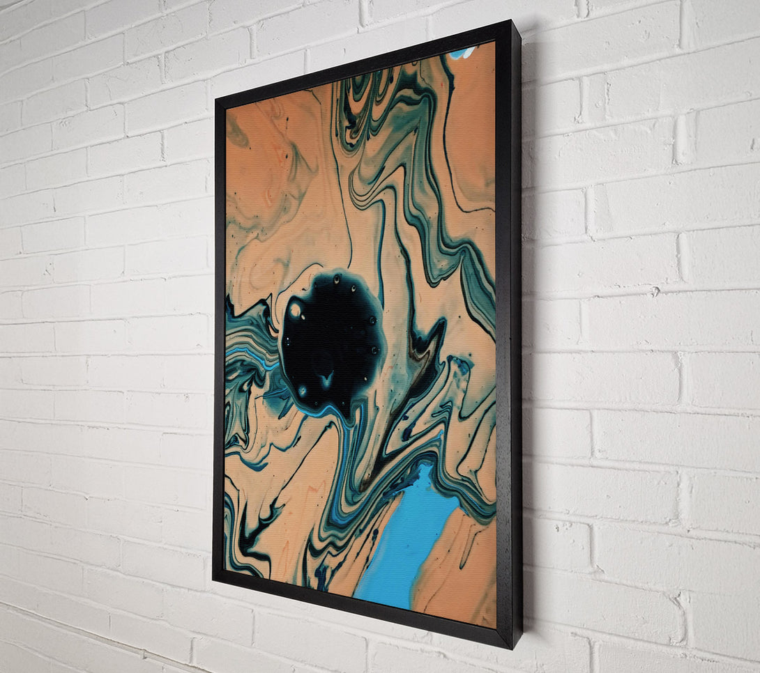  A Canvas Print of Oceanic Beige Swirls Canvas Print