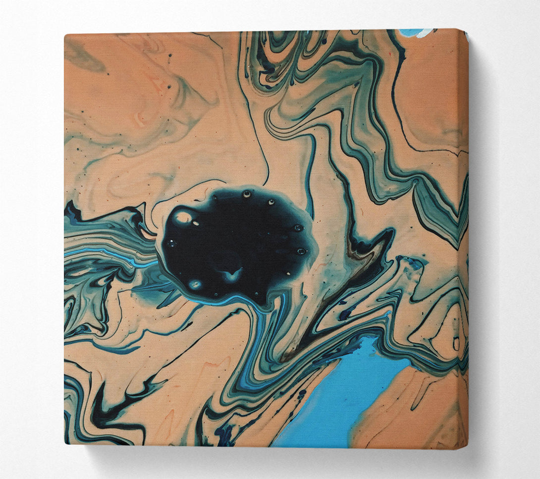  A Canvas Print of Oceanic Beige Swirls Canvas Print