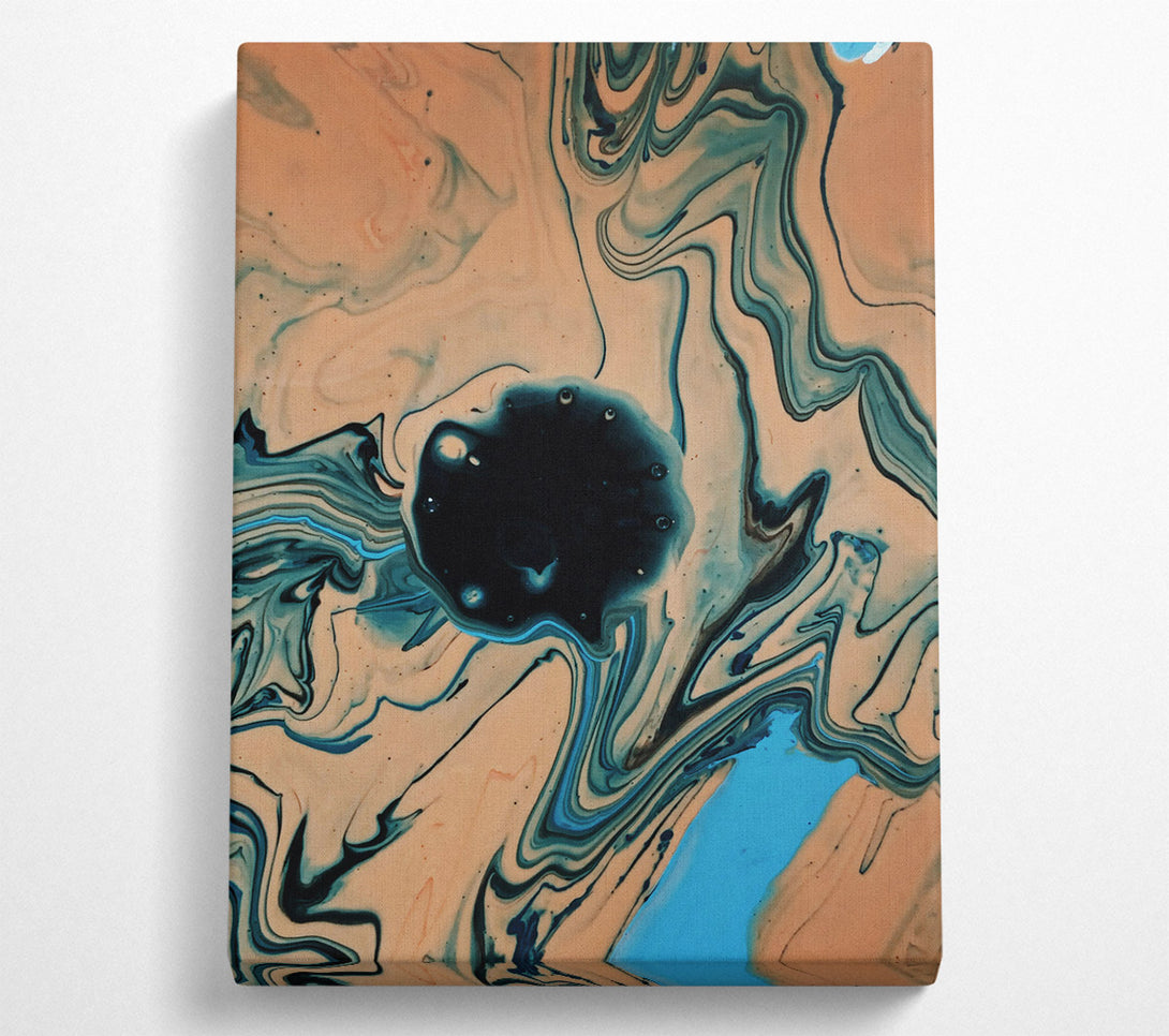 A Canvas Print of Oceanic Beige Swirls Canvas Print
