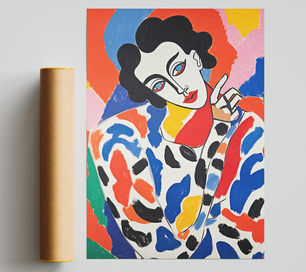 Matisse Style Woman Portrait Print