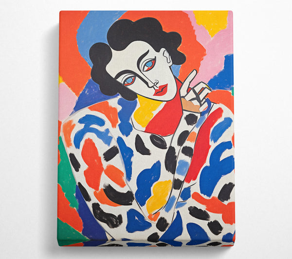  A Canvas Print of Matisse Style Woman Portrait Canvas Art