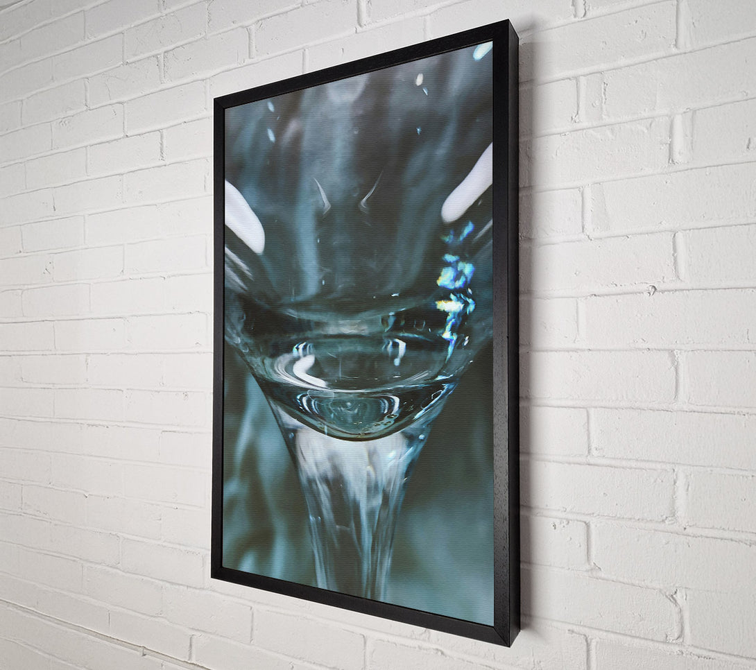  A Canvas Print of Teal Glass Distortion Canvas Print