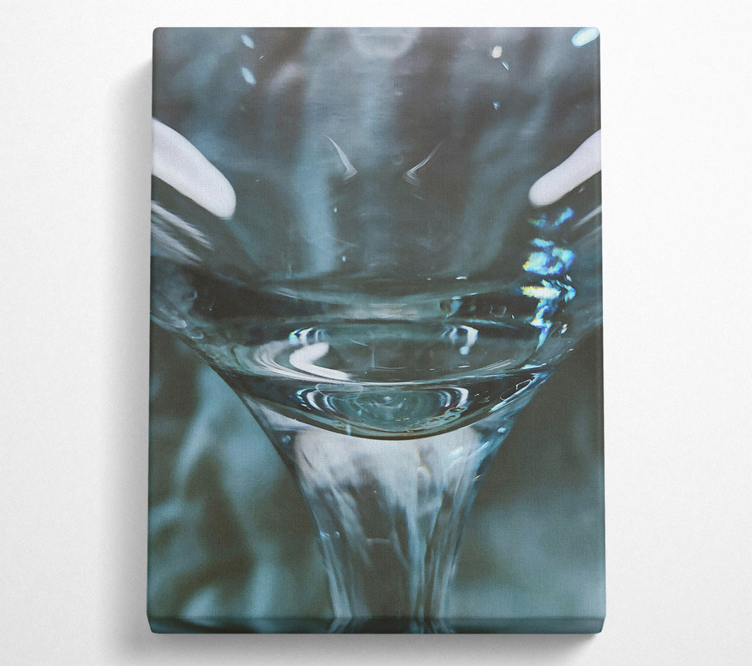  A Canvas Print of Teal Glass Distortion Canvas Print