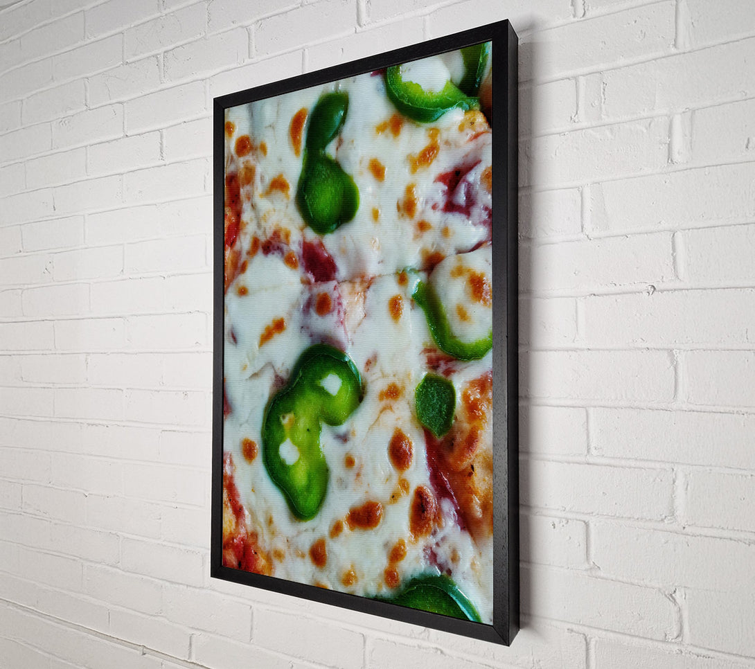  A Canvas Print of White Pepperoni Pizza Canvas Print