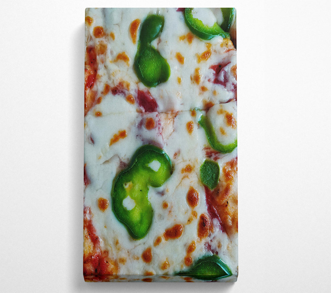  A Canvas Print of White Pepperoni Pizza Canvas Print