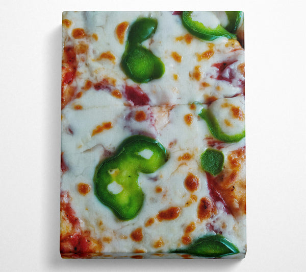  A Canvas Print of White Pepperoni Pizza Canvas Print