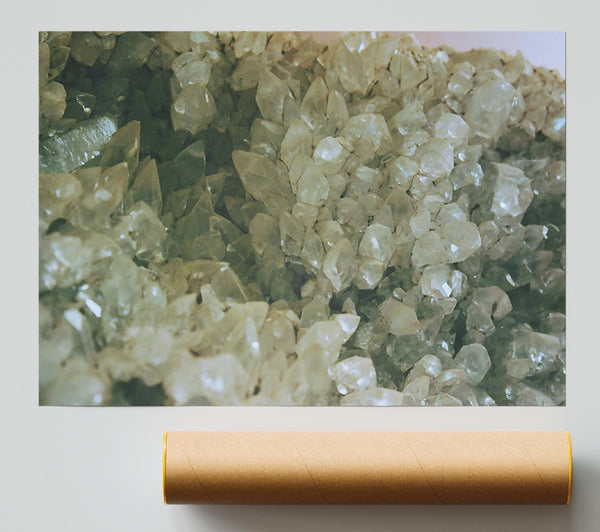 Green Crystal Cluster Giclee Print