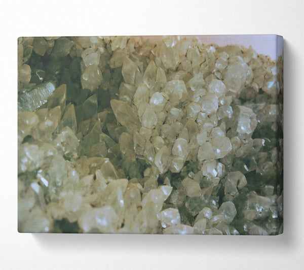  A Canvas Print of Green Crystal Cluster Canvas Wall Art