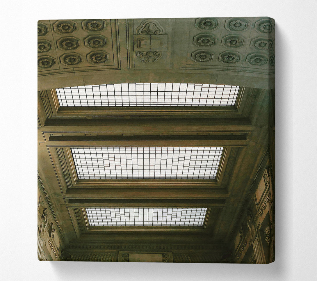  A Canvas Print of Gray Skylights And Stone Canvas Art