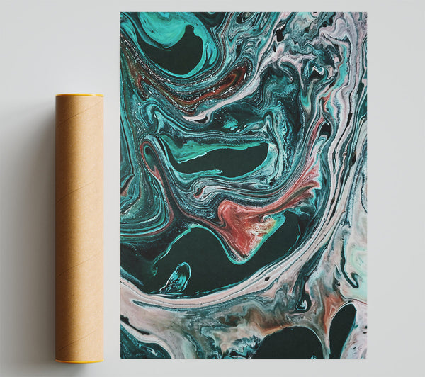 Emerald Swirls & Dreams Giclee Print