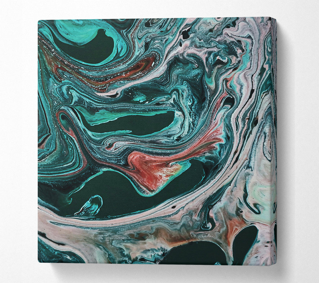  A Canvas Print of Emerald Swirls & Dreams Canvas Wall Art