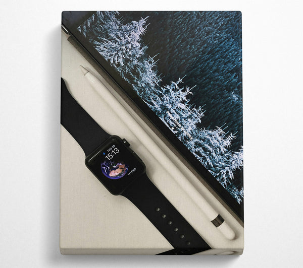  A Canvas Print of Blue Forest Gadgetry Canvas Wall Art