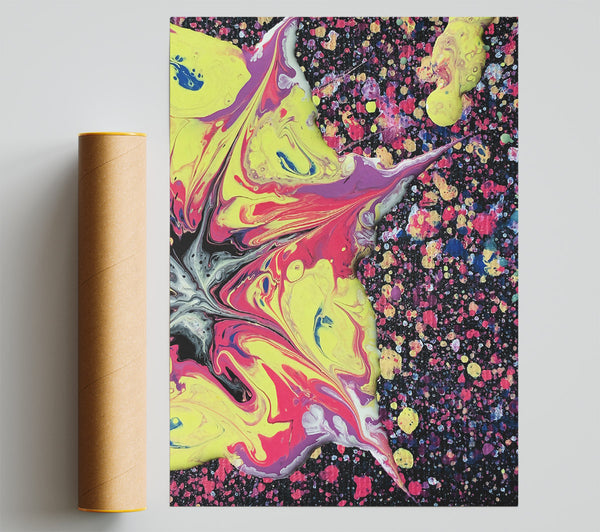 Yellow Cosmic Bloom Giclee Print