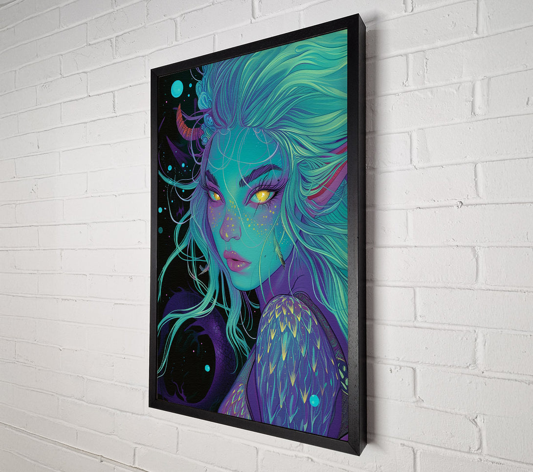  A Canvas Print of Mermaid Woman Canvas Art