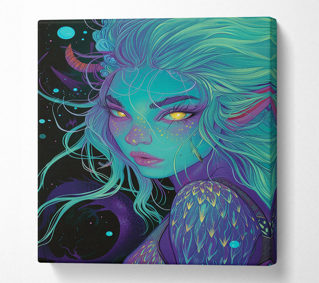 A Canvas Print of Mermaid Woman Canvas Art