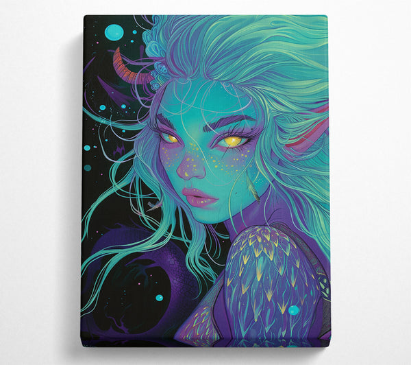  A Canvas Print of Mermaid Woman Canvas Art