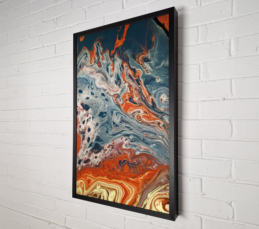  A Canvas Print of Orange Liquid Dreamscapes Canvas Art