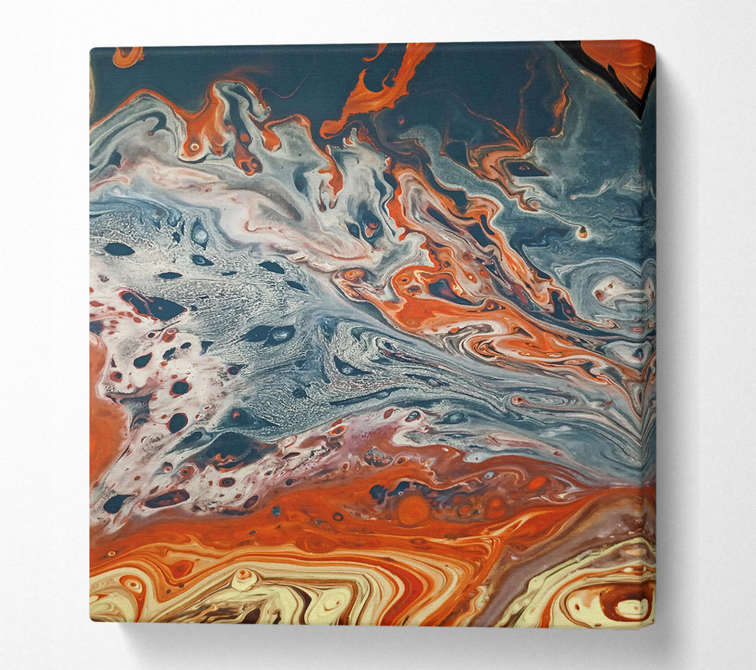  A Canvas Print of Orange Liquid Dreamscapes Canvas Art