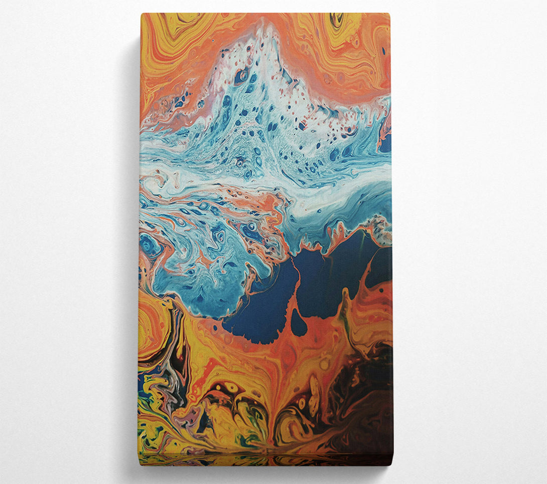  A Canvas Print of Orange And Blue Swirl Canvas Wall Art