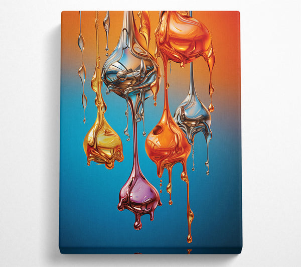  A Canvas Print of Metallic Drops Canvas Print