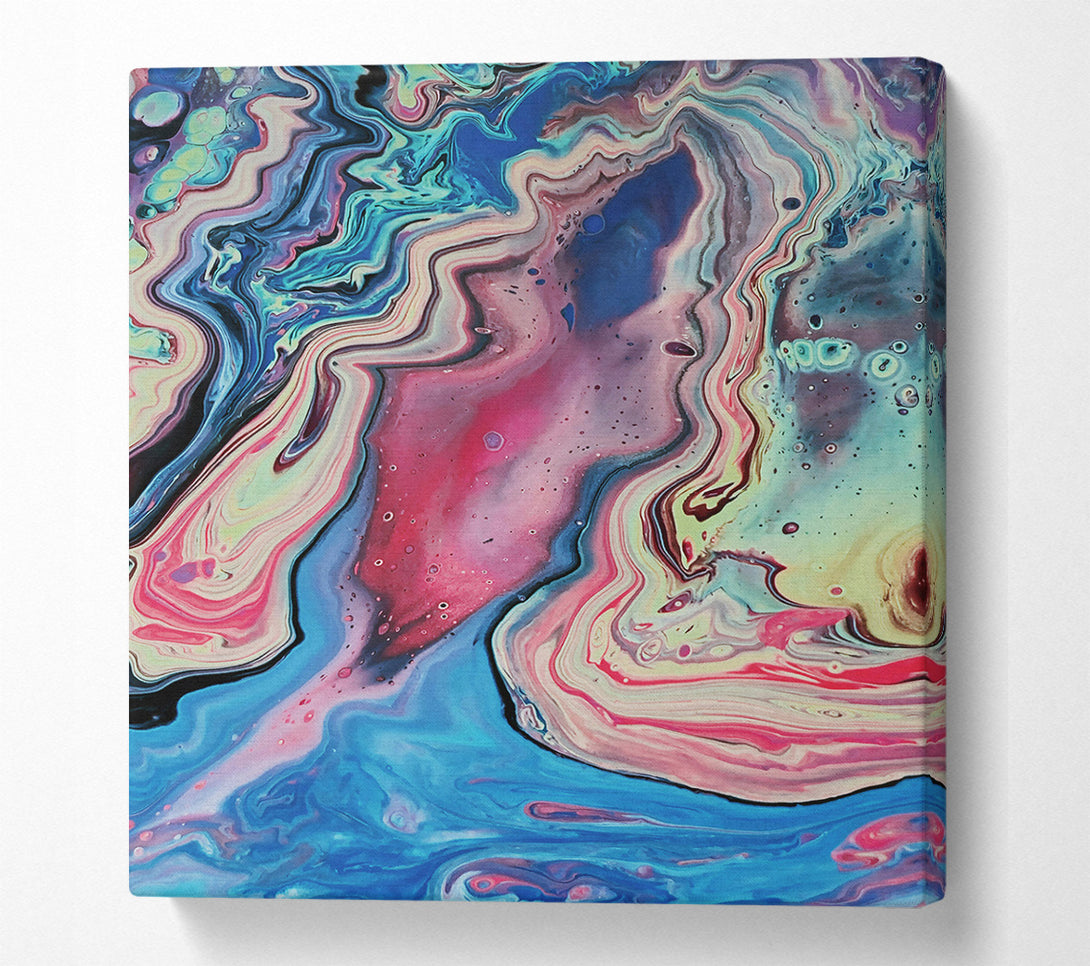  A Canvas Print of Azure Flowing Visions Canvas Wall Art