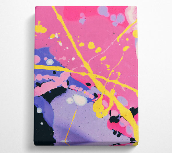  A Canvas Print of Pink Swirl Abstract Canvas Art