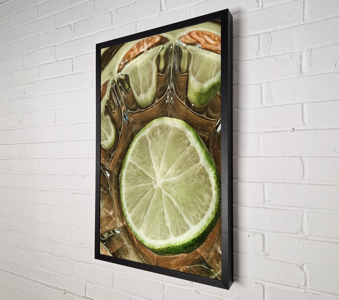 A Canvas Print of Green Lime Reflection Canvas Print