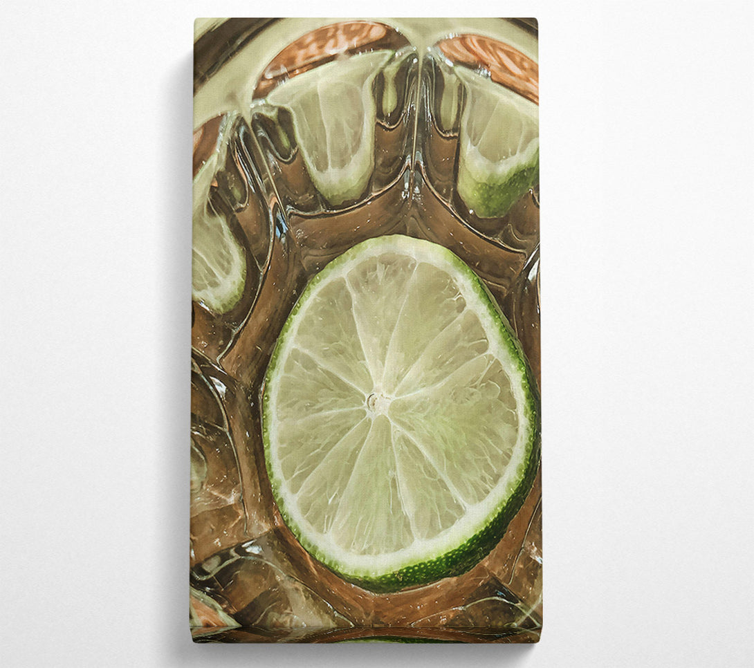  A Canvas Print of Green Lime Reflection Canvas Print