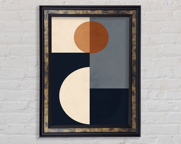 Mid Century Spheres Framed Print
