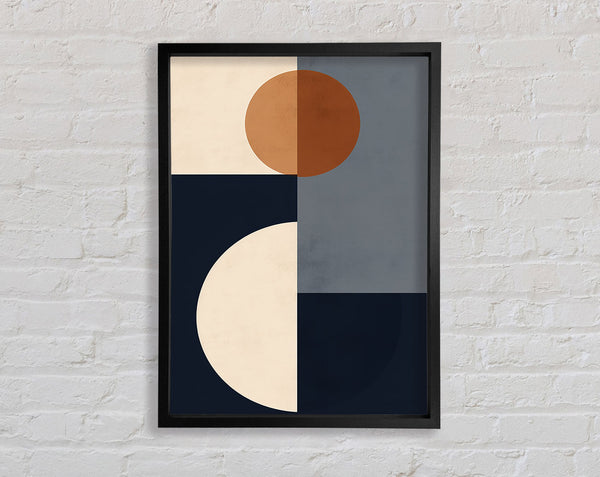 Mid Century Spheres Framed Print