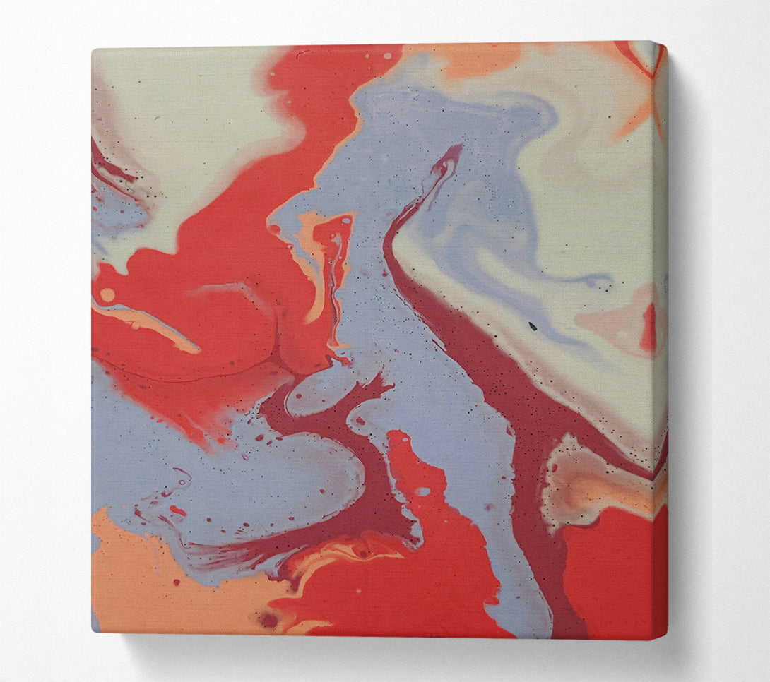  A Canvas Print of Lavender Swirling Red Canvas Art