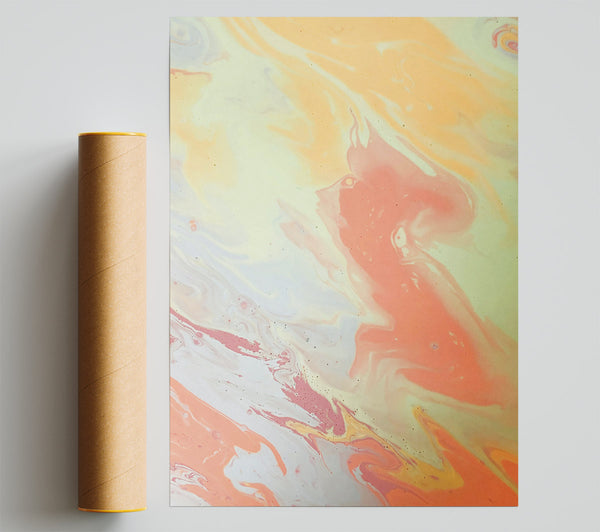 Coral Swirling Dream Print