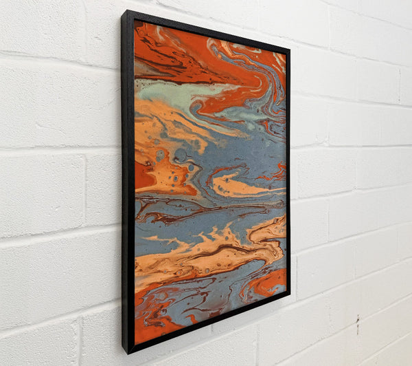 Azure Orange Swirls