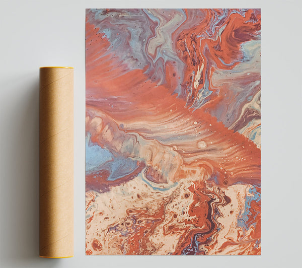 Terracotta Swirls Print