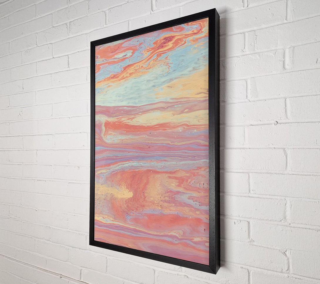  A Canvas Print of Peach Swirl Sunset Canvas Print