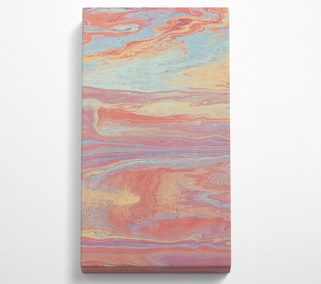  A Canvas Print of Peach Swirl Sunset Canvas Print