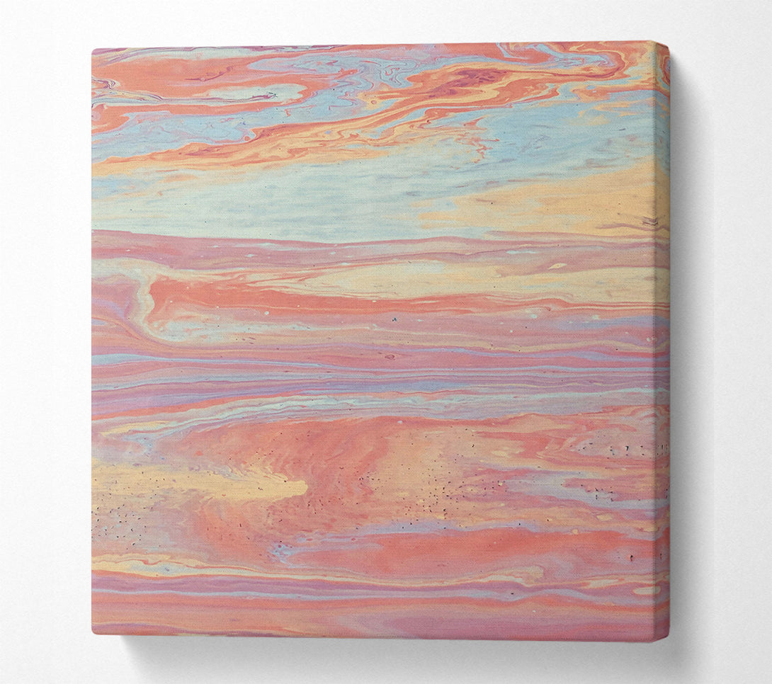  A Canvas Print of Peach Swirl Sunset Canvas Print