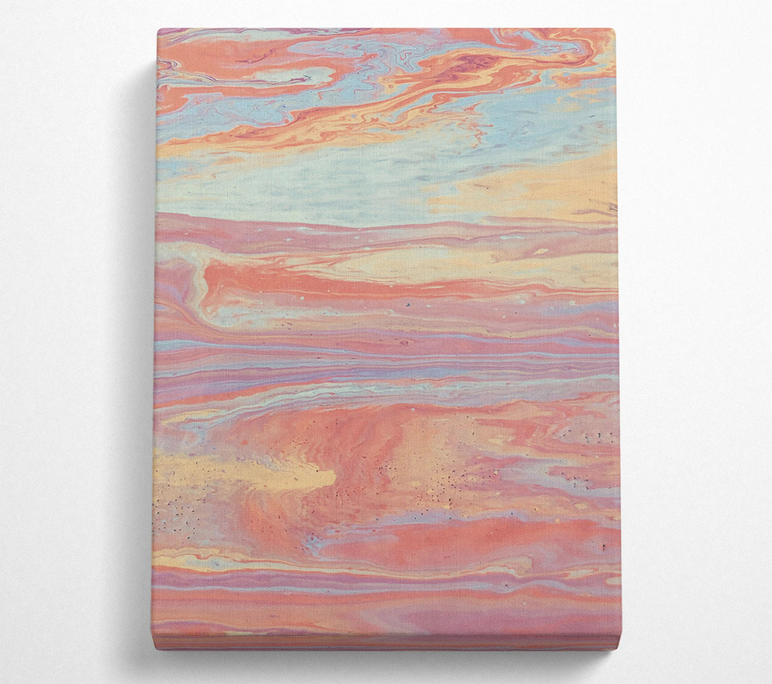  A Canvas Print of Peach Swirl Sunset Canvas Print