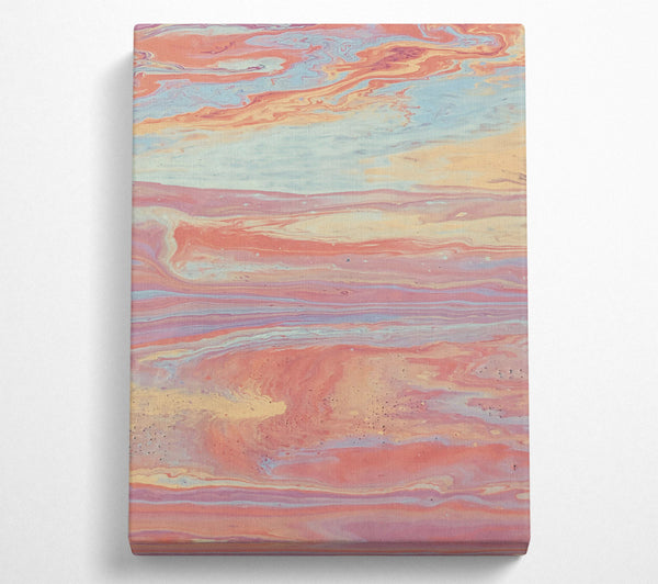  A Canvas Print of Peach Swirl Sunset Canvas Print