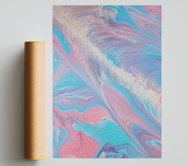 Pastel Blue Swirls Giclee Print